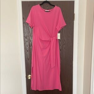 On 34th Pink Faux Wrap Dress